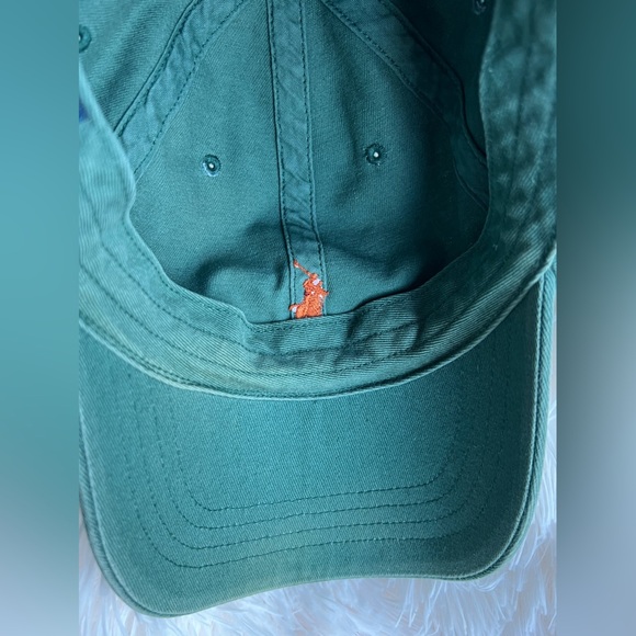 Polo Ralph Lauren Green/Orange Pony With Leather Strap Hat - Picture 7 of 9